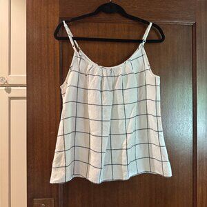 Ann Taylor Loft black and white tank top